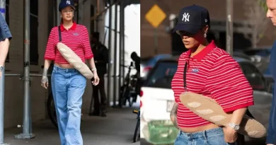 Rihanna steps out with a $1,350 baguette-shaped bag Rihanna
