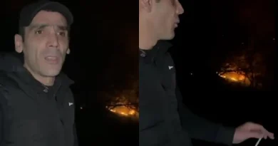 Դիլիջանի համայնքապետը ծխախոտը ձեռքին մանրամասներ է ներկայացնում հրդեհի վերաբերյալ