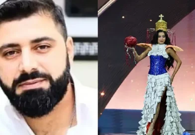 Ուսերին, հավանաբար, լահմաջո է, զգեստն էլ երևի Telcell-ի կտրոններն են․ չհանձնվե՛ք, մինչև վերջ խայտառակվեք