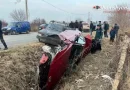 Բախվել են «Volga»-ն և «Hyundai Elantra»-ն․ վերջինը կողաշրջված հայտնվել է փոսում
