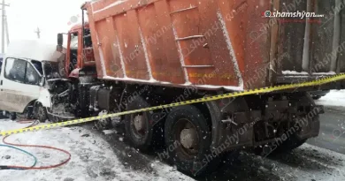 Ողբերգական ավտովթար՝ Աբովյան-Ջրվեժ ճանապարհին. բախվել են «Ford Transit»-ն ու «Kamaz»-ը. կա 1 զոհ