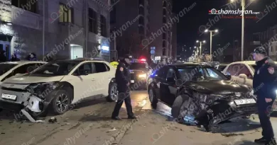 Վերին Անտառային փողոցում՝ արագաչափի մոտ, բախվել են 2 «Toyota»-ներն ու «Nissan»-ը