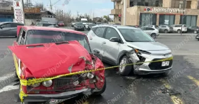 Արցախի – Էրեբունի փողոցների խաչմերուկում բախվել են «Chevrolet»-ն ու «ՎԱԶ 2106»-ը. կա վիրավոր